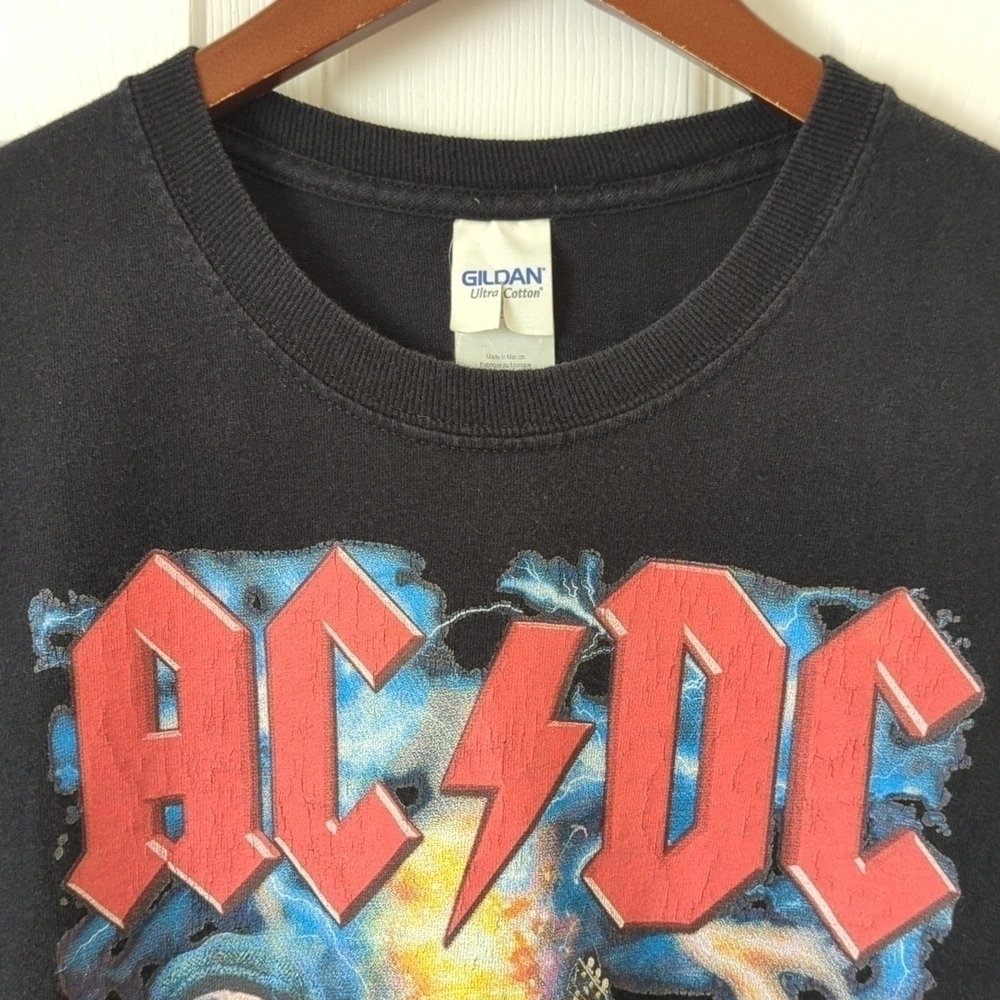 AC/DC Black Ice Graphic Classic Short Sleeve Crewneck Band T-shirt Black XL - Picture 2 of 10